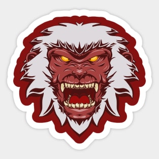 Fierce Snow Monkey Sticker